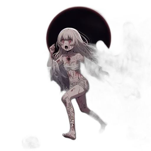 creature, staff, mask, dress transparent PNG cut-out