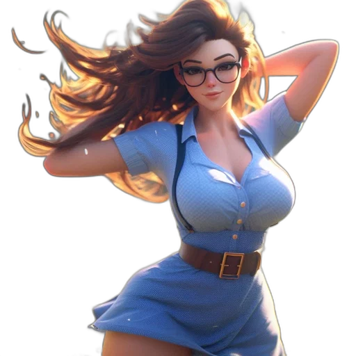dress, staff, concept art, fantasy art transparent PNG cut-out