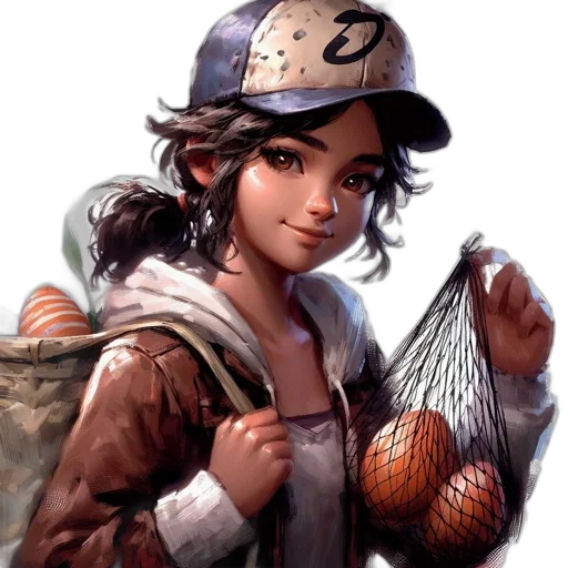 hat, weapon, staff, jacket transparent PNG cut-out