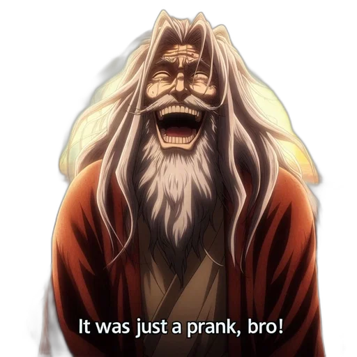 creature, anime, elderly, man transparent PNG cut-out