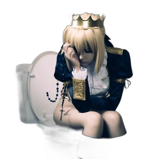 robot, jacket, dress, crown transparent PNG cut-out