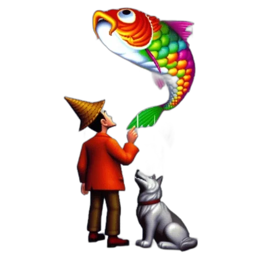 umbrella, staff, hat, dragon transparent PNG cut-out