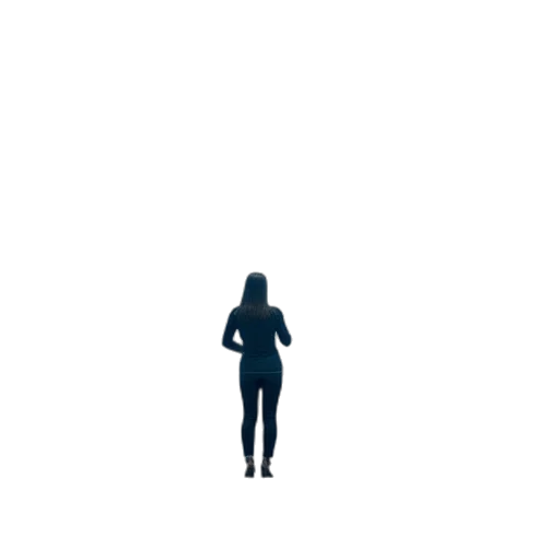 dress, robot, creature, staff transparent PNG cut-out