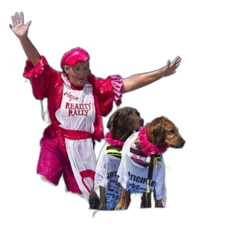 staff, jacket, animal, woman transparent PNG cut-out