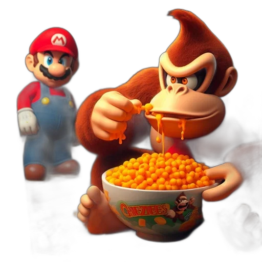 food, 3d render, concept art, pixel art transparent PNG cut-out