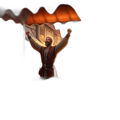 umbrella, staff, concept art, fantasy art transparent PNG cut-out