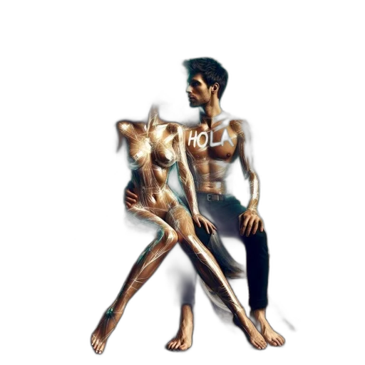 concept art, photorealistic, 3d render, male transparent PNG cut-out
