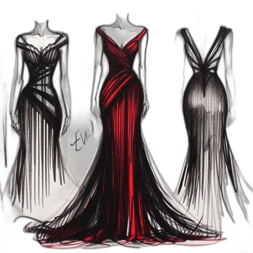 dress, concept art, photorealistic, 3d render transparent PNG cut-out