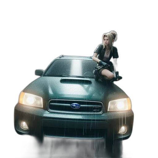 car, concept art, 3d render, photorealistic transparent PNG cut-out
