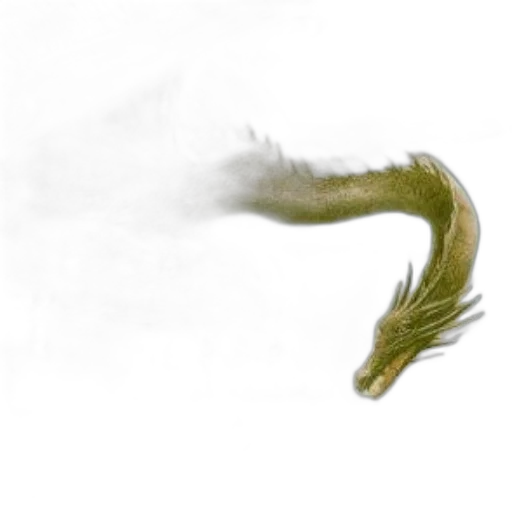 dragon, hair, creature, staff transparent PNG cut-out