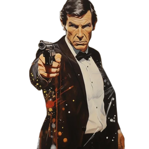 weapon, jacket, staff, comic book art transparent PNG cut-out