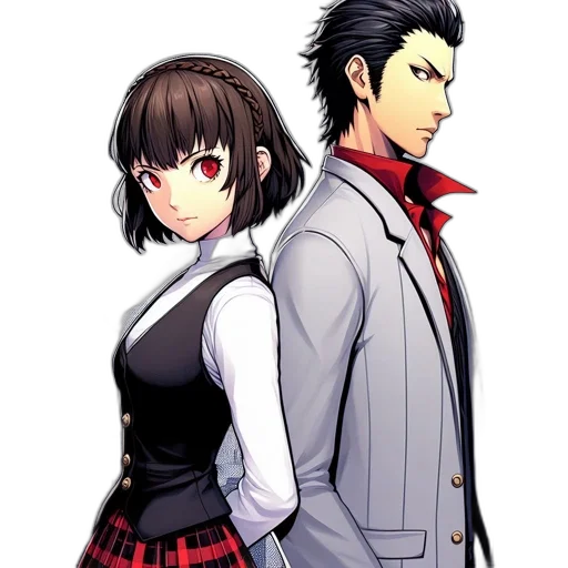 jacket, dress, staff, anime transparent PNG cut-out