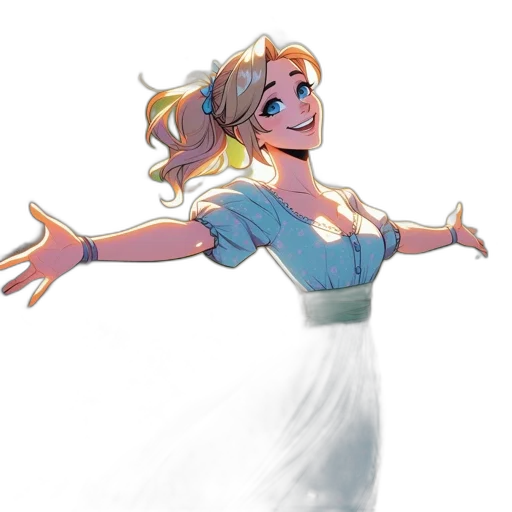 dress, crown, staff, concept art transparent PNG cut-out