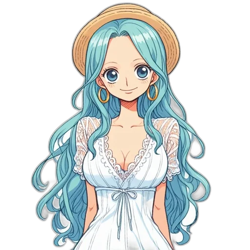 dress, staff, jewelry, anime transparent PNG cut-out