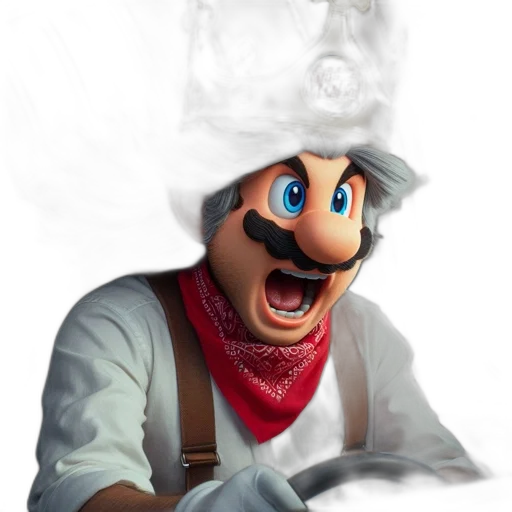 staff, food, hat, face transparent PNG cut-out