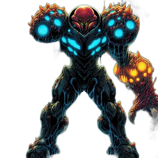 robot, concept art, comic book art, pixel art transparent PNG cut-out