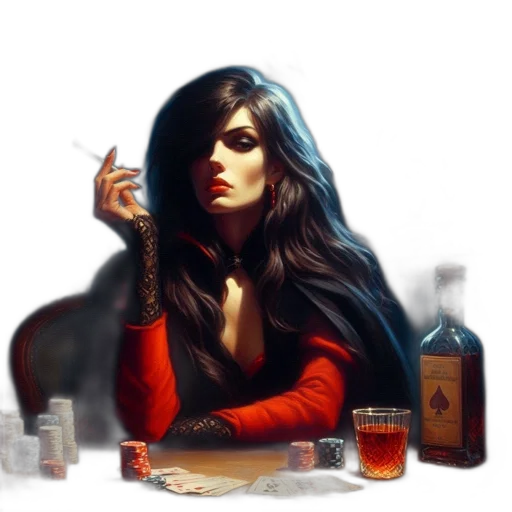 dress, jacket, face, fantasy art transparent PNG cut-out