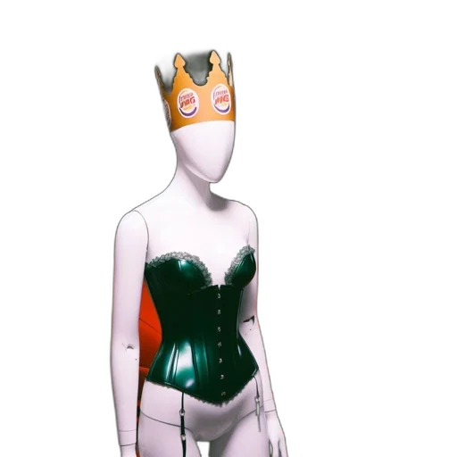 crown, dress, mask, robot transparent PNG cut-out