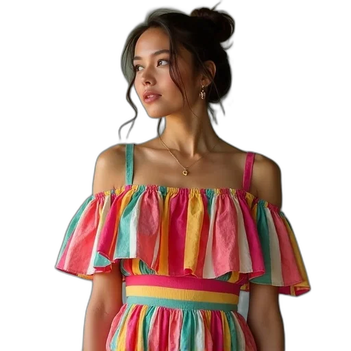 dress, neon, colorful, pastel transparent PNG cut-out