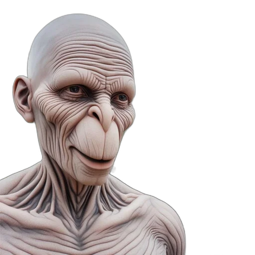 creature, face, mask, 3d render transparent PNG cut-out