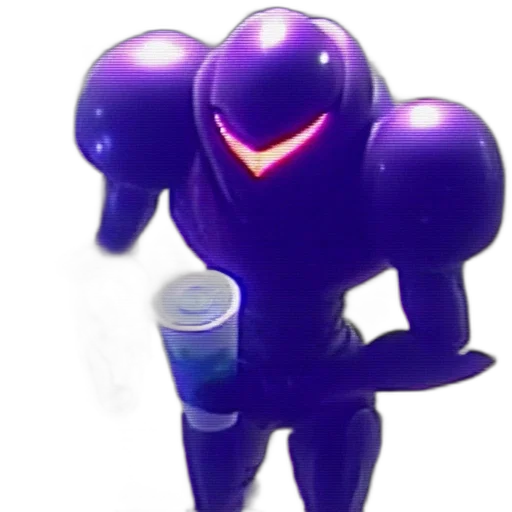 robot, bottle, creature, vaporwave transparent PNG cut-out