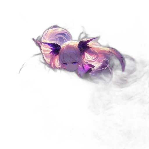 dragon, mask, flower, hair transparent PNG cut-out