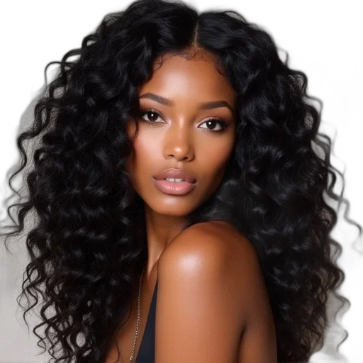 hair, photorealistic, cartoon, earth tones transparent PNG cut-out
