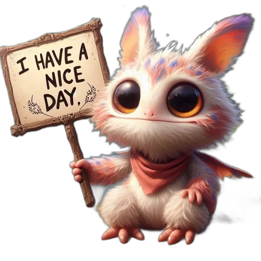 staff, animal, fantasy art, 3d render transparent PNG cut-out