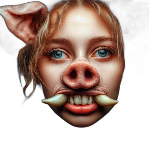 face, mask, animal, creature transparent PNG cut-out