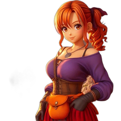 dress, staff, jewelry, fantasy art transparent PNG cut-out