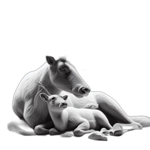 animal, pencil sketch, photorealistic, concept art transparent PNG cut-out