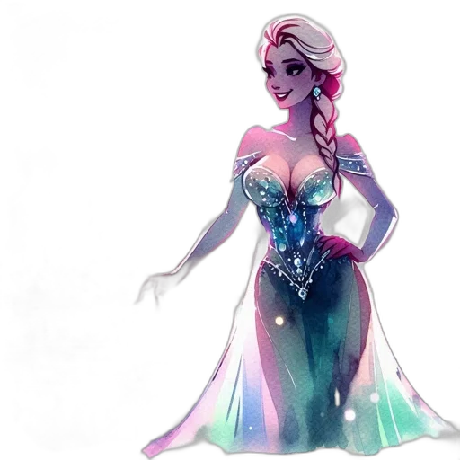 dress, concept art, fantasy art, comic book art transparent PNG cut-out
