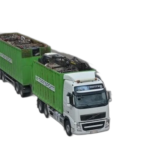 white, green, truck, carrying transparent PNG cut-out