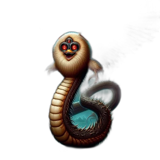 creature, staff, dragon, animal transparent PNG cut-out