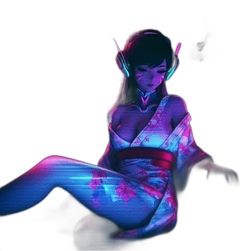 dress, cyberpunk, vaporwave, concept art transparent PNG cut-out