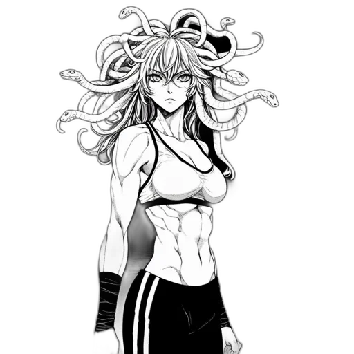 hair, creature, comic book art, concept art transparent PNG cut-out