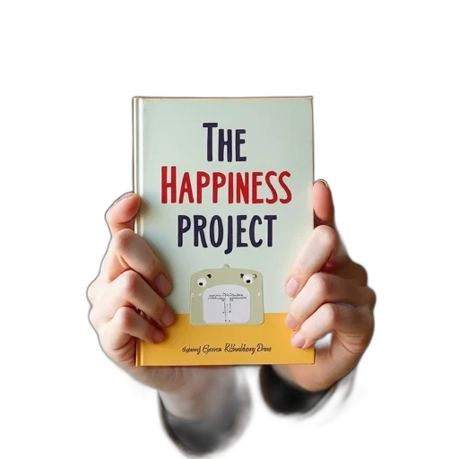 person, holds, book, cover transparent PNG cut-out