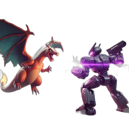 dragon, concept art, fantasy art, 3d render transparent PNG cut-out