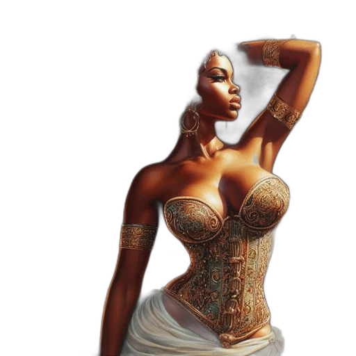 dress, jewelry, fantasy art, concept art transparent PNG cut-out