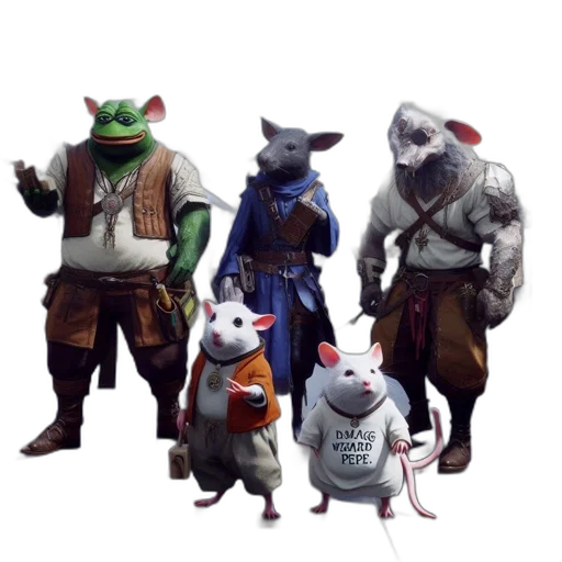 staff, animal, concept art, 3d render transparent PNG cut-out