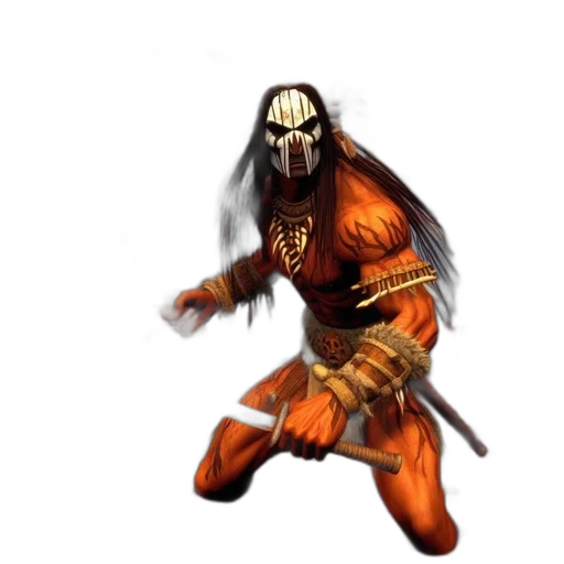 mask, weapon, staff, creature transparent PNG cut-out