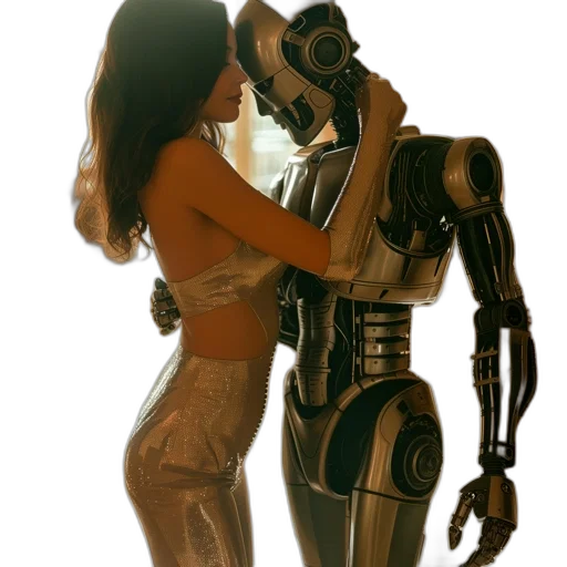 robot, cyberpunk, concept art, 3d render transparent PNG cut-out