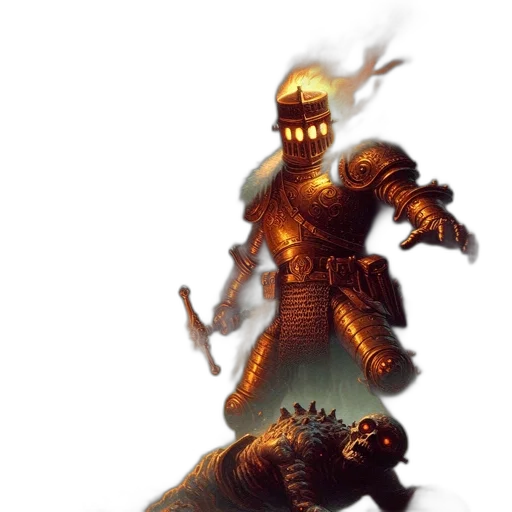 dragon, sword, robot, staff transparent PNG cut-out