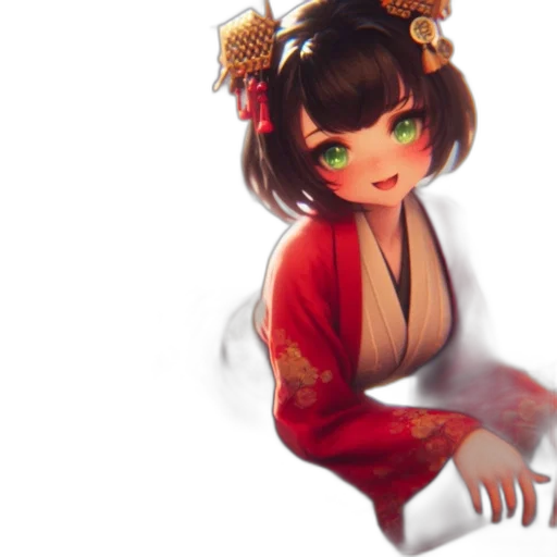 dress, staff, dragon, mask transparent PNG cut-out