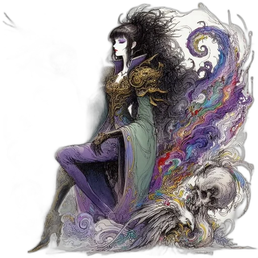 fantasy art, concept art, comic book art, watercolor transparent PNG cut-out