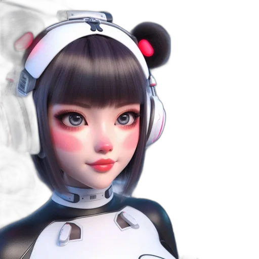 robot, 3d render, concept art, cyberpunk transparent PNG cut-out