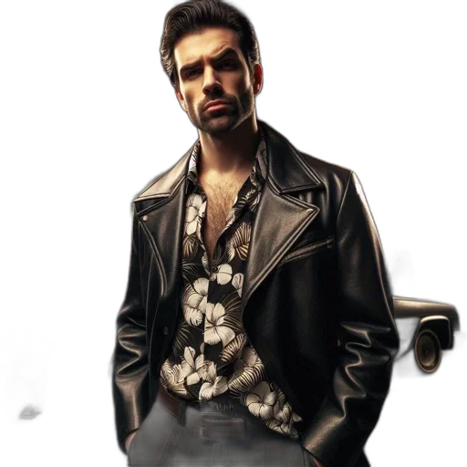 jacket, face, weapon, concept art transparent PNG cut-out