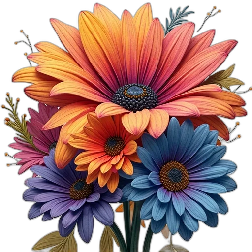 flower, crown, jewelry, photorealistic transparent PNG cut-out