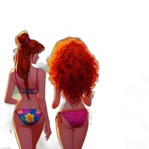 hair, concept art, cartoon, watercolor transparent PNG cut-out