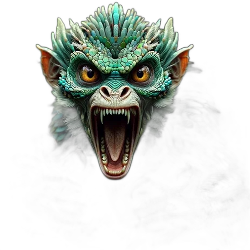 dragon, mask, creature, face transparent PNG cut-out
